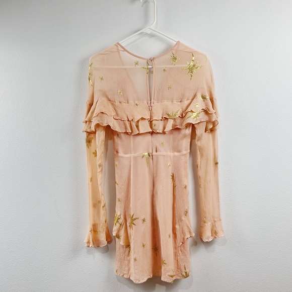 For Love And Lemons Gilded Star Mini Dress Small - Picture 10 of 10